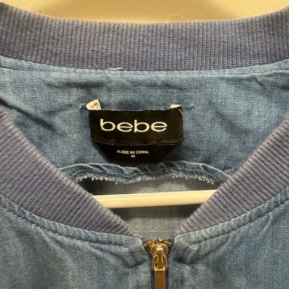 bebe Light Denim Blue Jean Jacket - Picture 5 of 5